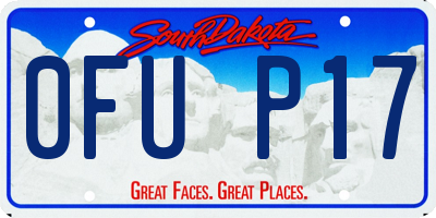 SD license plate 0FUP17