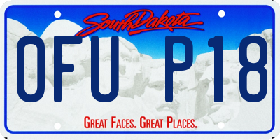 SD license plate 0FUP18