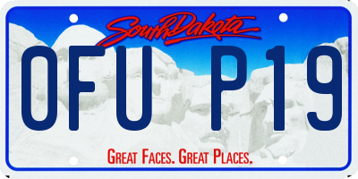 SD license plate 0FUP19