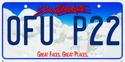 SD license plate 0FUP22