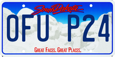 SD license plate 0FUP24