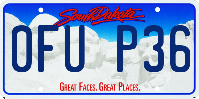 SD license plate 0FUP36