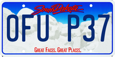 SD license plate 0FUP37