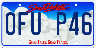 SD license plate 0FUP46