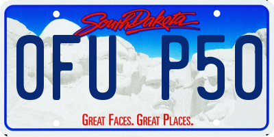 SD license plate 0FUP50