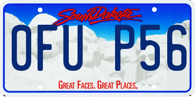 SD license plate 0FUP56