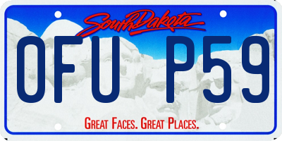 SD license plate 0FUP59
