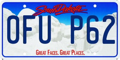 SD license plate 0FUP62