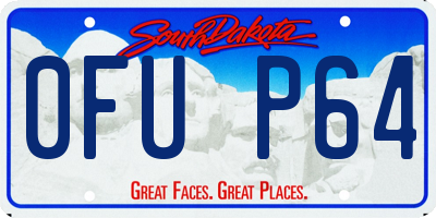 SD license plate 0FUP64