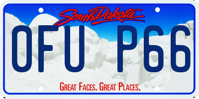 SD license plate 0FUP66