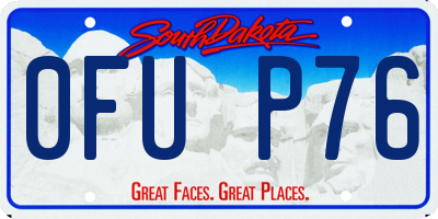 SD license plate 0FUP76