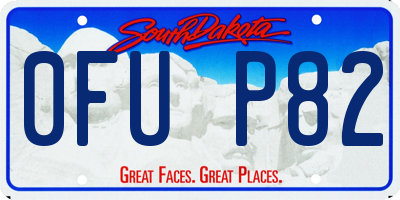 SD license plate 0FUP82