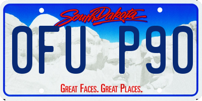 SD license plate 0FUP90