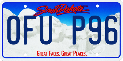 SD license plate 0FUP96