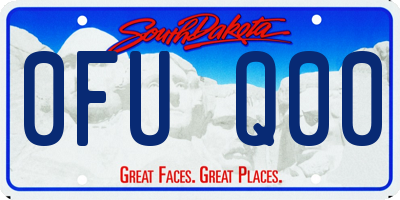 SD license plate 0FUQ00