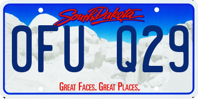 SD license plate 0FUQ29