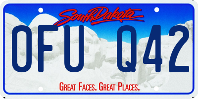 SD license plate 0FUQ42