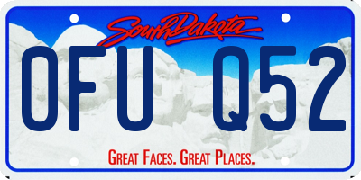 SD license plate 0FUQ52