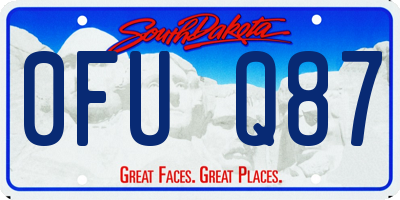 SD license plate 0FUQ87