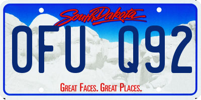 SD license plate 0FUQ92