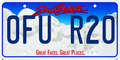 SD license plate 0FUR20