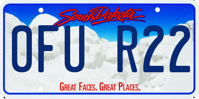 SD license plate 0FUR22