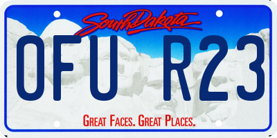 SD license plate 0FUR23