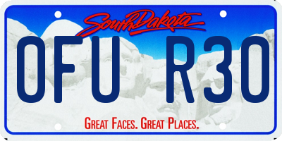 SD license plate 0FUR30