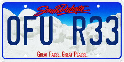 SD license plate 0FUR33