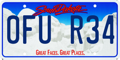 SD license plate 0FUR34