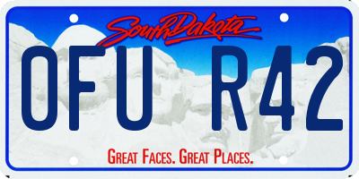 SD license plate 0FUR42