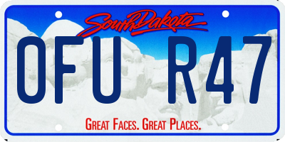 SD license plate 0FUR47
