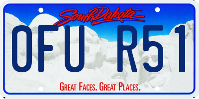 SD license plate 0FUR51