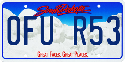 SD license plate 0FUR53