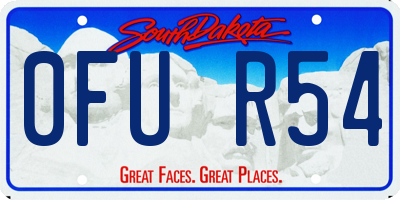 SD license plate 0FUR54