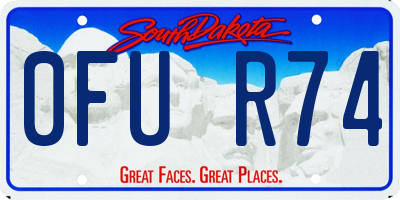 SD license plate 0FUR74