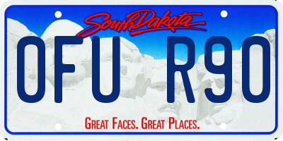 SD license plate 0FUR90