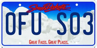 SD license plate 0FUS03