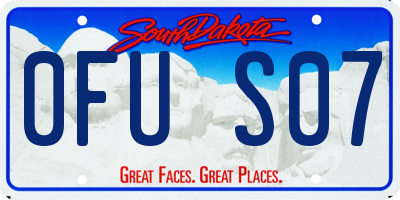 SD license plate 0FUS07
