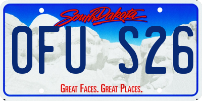 SD license plate 0FUS26