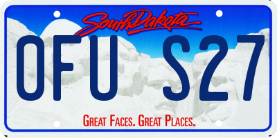 SD license plate 0FUS27