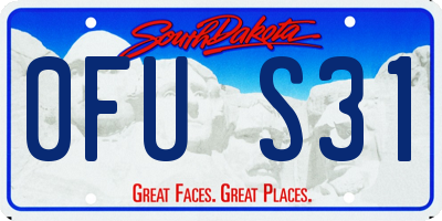 SD license plate 0FUS31