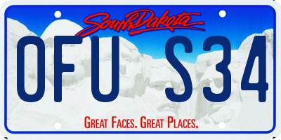 SD license plate 0FUS34