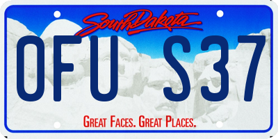 SD license plate 0FUS37