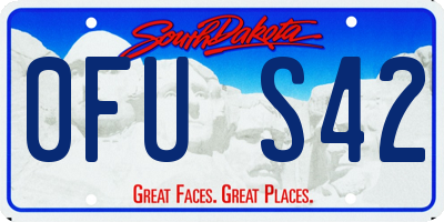 SD license plate 0FUS42