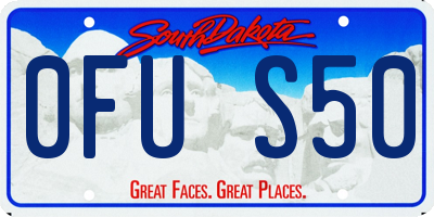 SD license plate 0FUS50