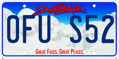 SD license plate 0FUS52