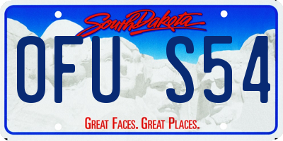 SD license plate 0FUS54