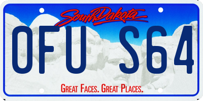 SD license plate 0FUS64