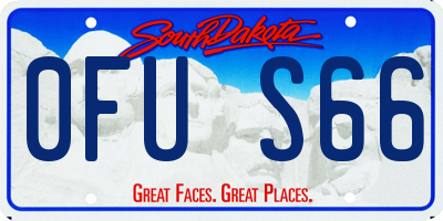 SD license plate 0FUS66